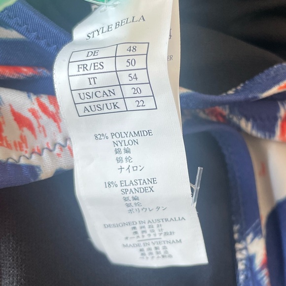 Women SEEKERS ESSENTIALS Australia NWT-One Piece Floral Bella Print Swim Suit-20 - Picture 5 of 8